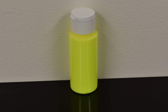 DirectGlow 2oz UV Blacklight Reactive Fluorescent Acrylic Paints (Yellow)