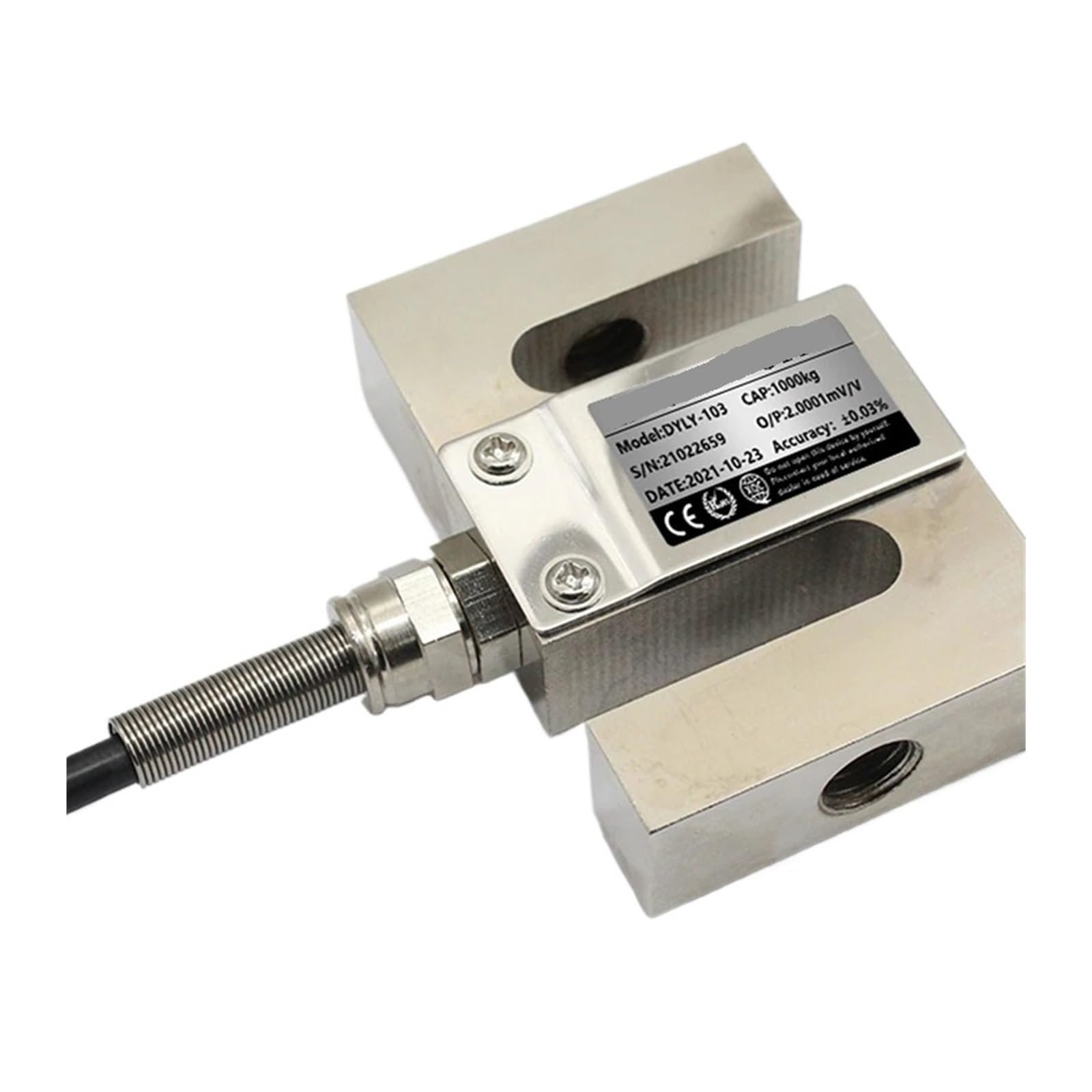 MBPAIHOP Pressure Pull Force S-type Load Cell Sensor Weighing Transducer Stress Tension Measuring Test components 5KG 100KG 1000KG 5ton(0-500KG)