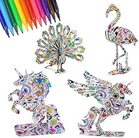 Dream Fun 3D Coloring Puzzle Set for Kids, Art and Crafts for 5-12 Year Old Kids Girls Boys Painting Craft Kits Gifts