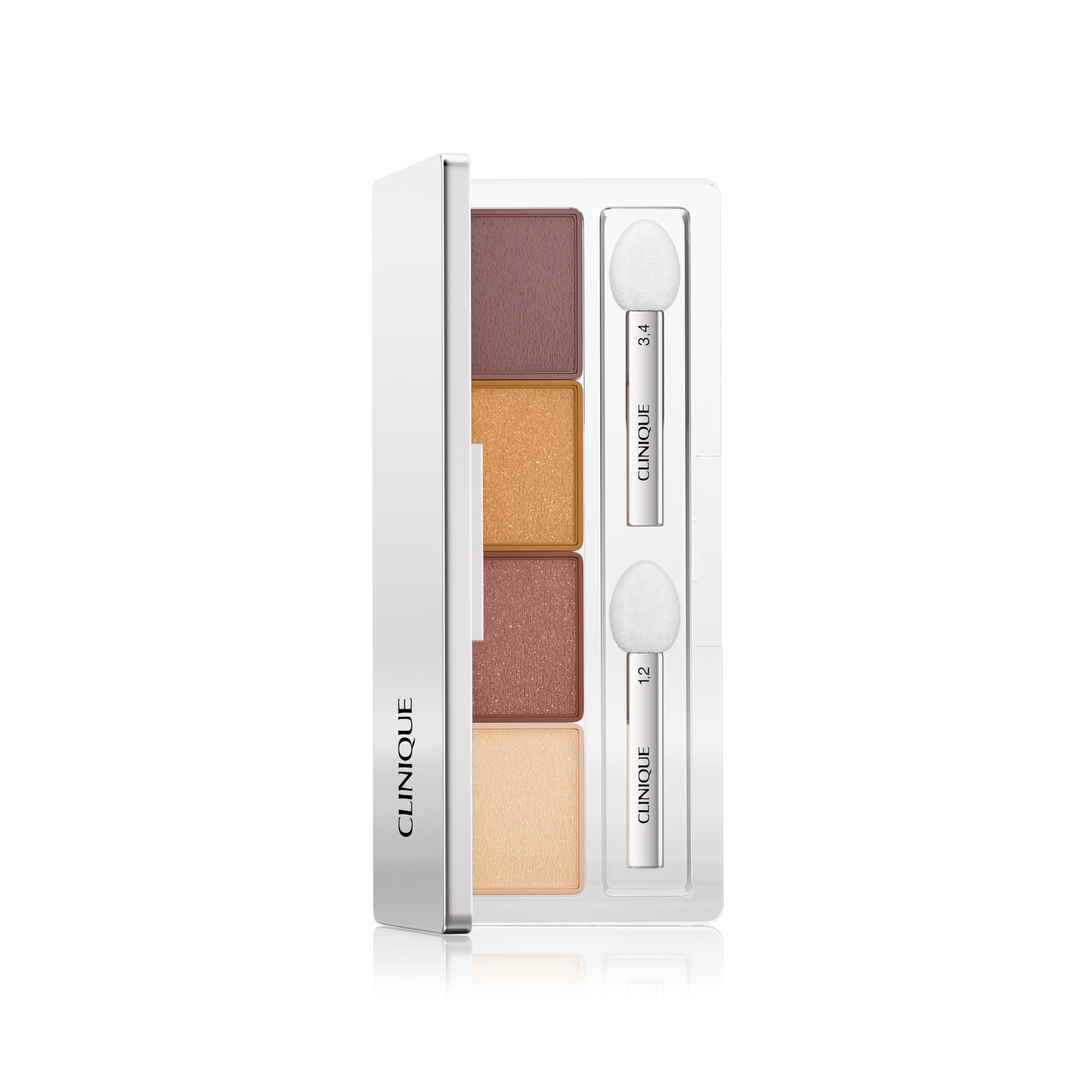 Clinique All About Shadow™ Quad | Langanhaltender Lidschatten in 4 opulenten Farben | wischfest + farbtreu + sicher für empfindliche Augen