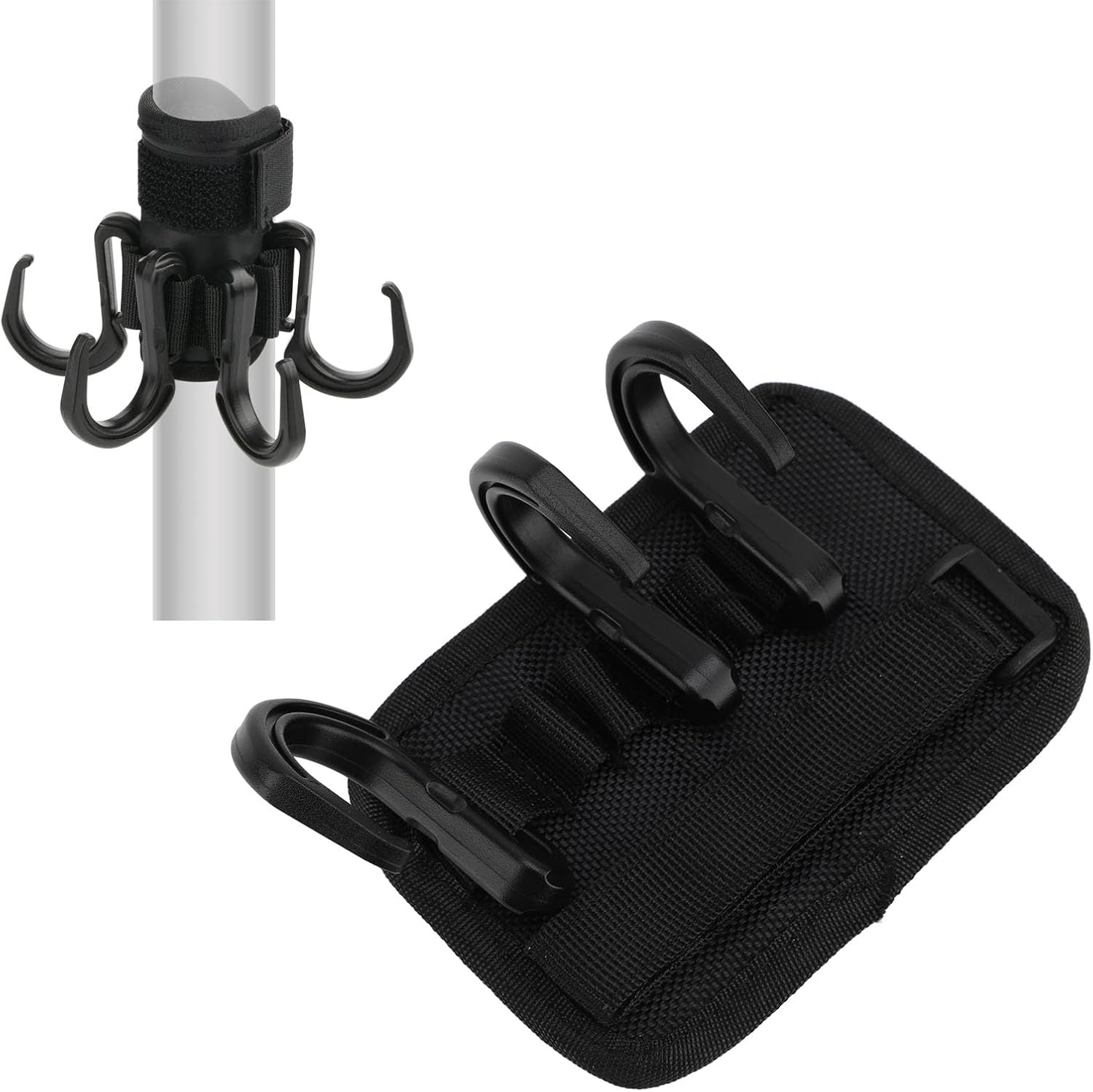 Beach Umbrella Hanging Hook, 6 Prongs Plastic Umbrella Detachable Hook Hanging Patio Umbrella Bag Holder Hanger for Towels Camera Sunglasses Hats