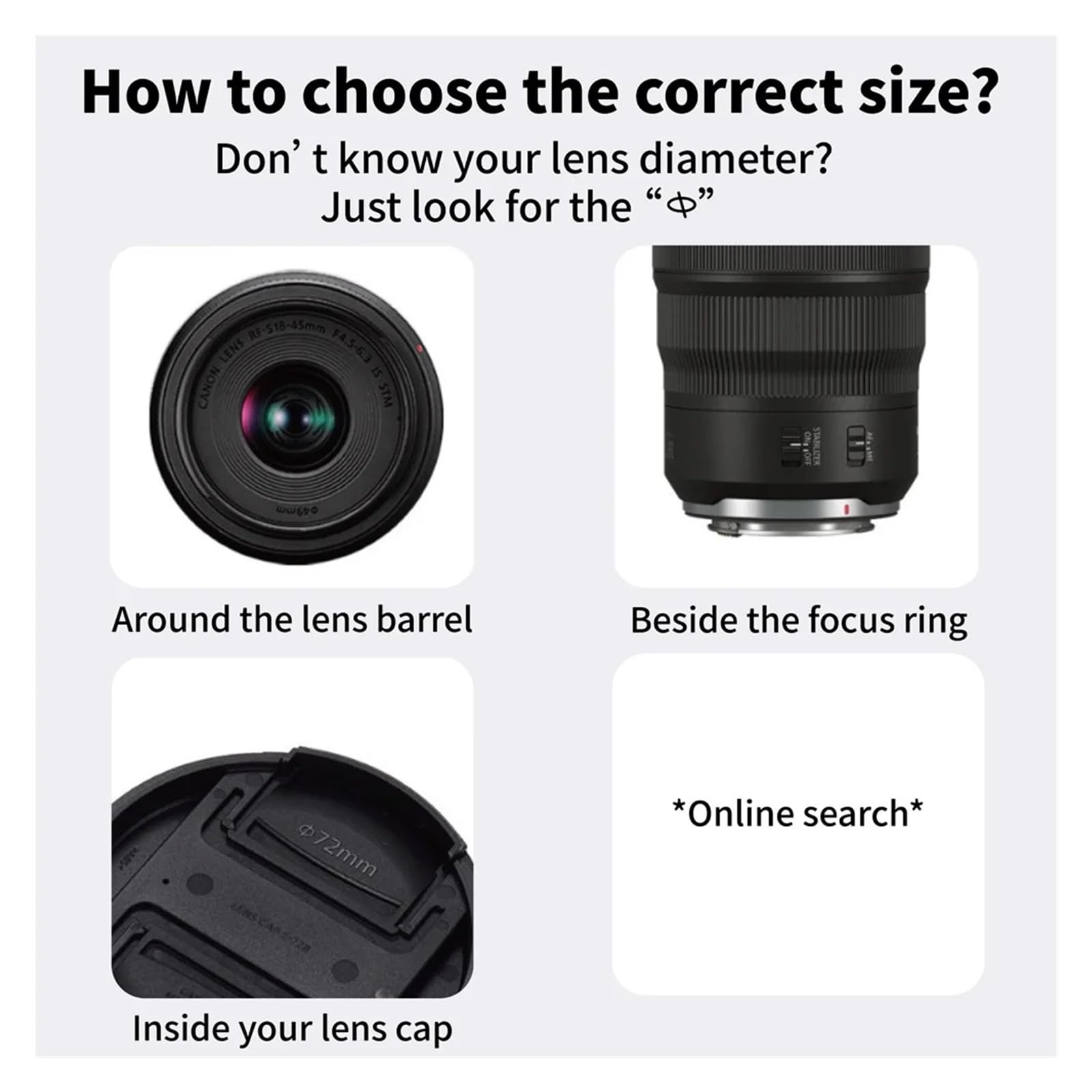 Filtro Obiettivo HD 49mm 52mm 55mm 58mm 62mm 67mm 72mm 77mm 82mm, Compatibile Con Cannon, Compatibile Con Nikon, Compatibile Con Sony, Filtro Obiettivo Fotocamera(82mm)