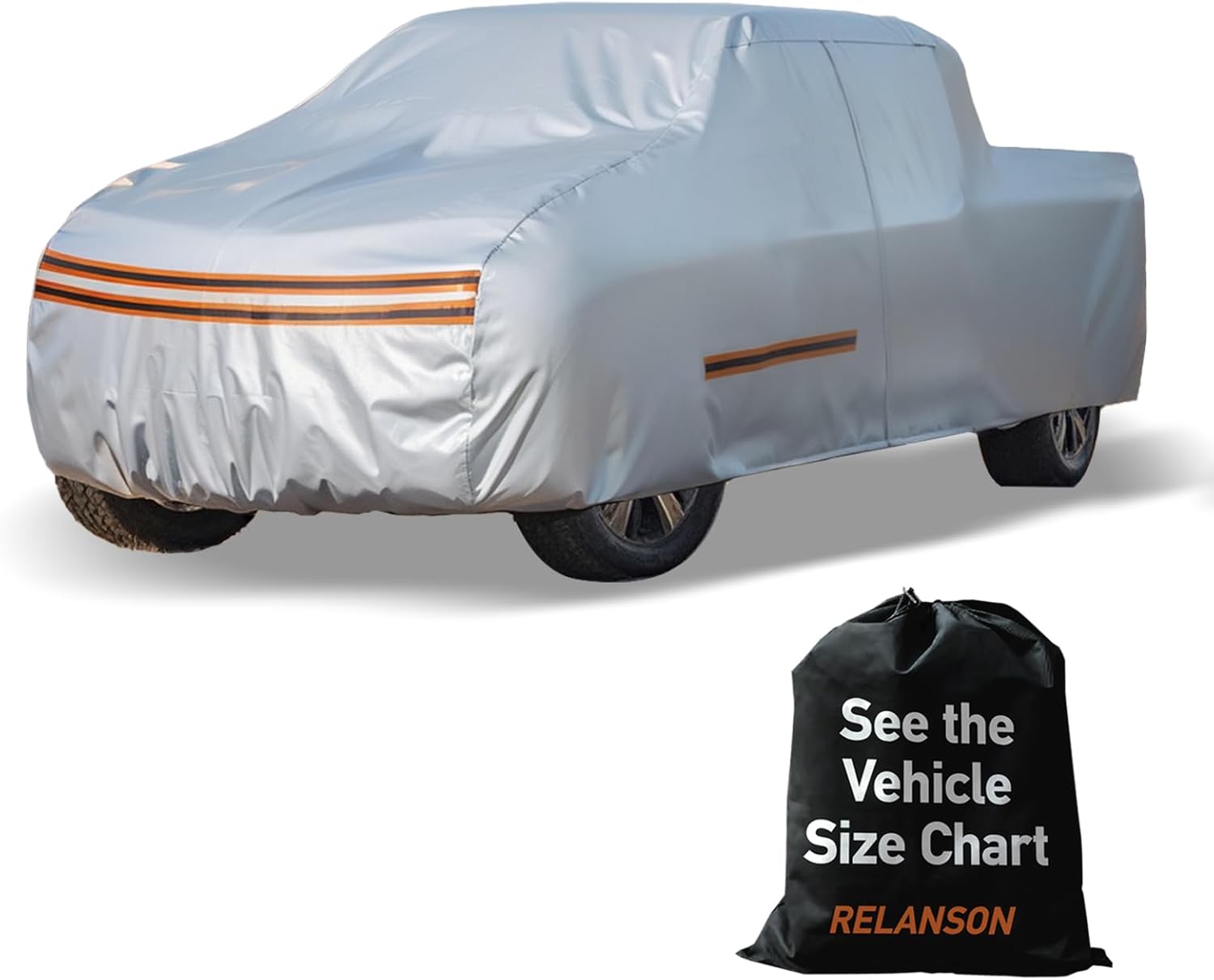 Thicken Car Cover Waterproof All Weather -Full Exterior Covers for Outdoor- Rain Snow Sun Uv Hail Protection -with Driver Door Zipper- for Pickup SUV Sedan- S4(See Size Chart)