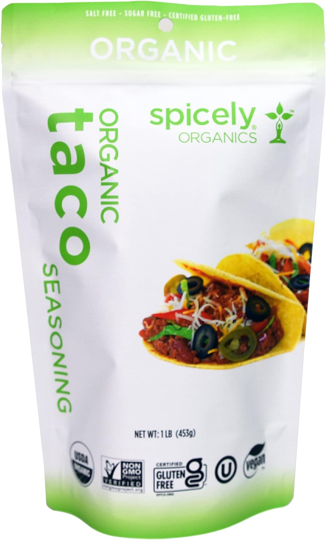 Spicely Organic Taco Seasoning 1 Lb Bag Certified Gluten Free