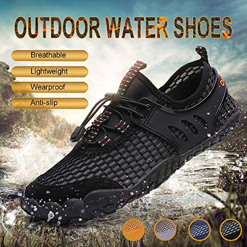 Ajcoflt Sapatos de água unisex respirável leve antiderrapante à prova de desgaste de secagem rápida