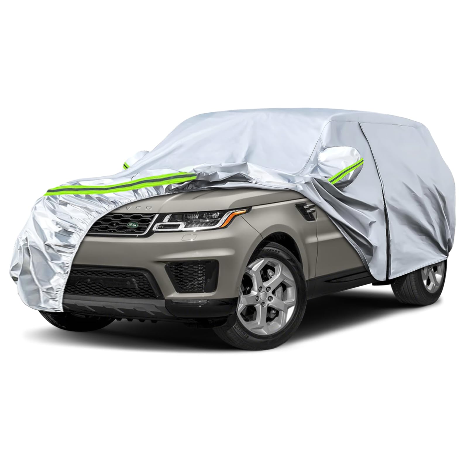 Waterproof Car Covers Replace for 2013-2026 Land Rover Range Rover Sport | 6 Layers Heavy Duty All Weather Car Cover with Cotton Liner, Zipper Door, Windproof Bands for Snow Rain Dust Protection