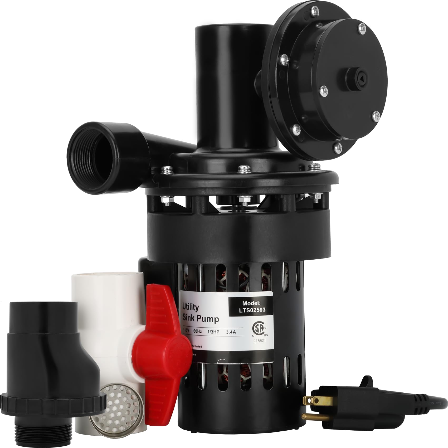Automatic Utility Sink Pump Includes Drain Screen Check Valve