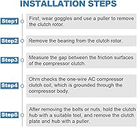 Vista 7 de ECCPP Embrague del compresor de CA apto para Ford para F-150 4.2L 4.6L 5.4L 1997-2006 embrague de CA