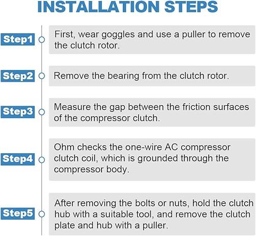 Miniatura 7 de ECCPP Embrague del compresor de CA 2005-2008 para T-oyota Matrix Corolla 1.8L CO 27000C