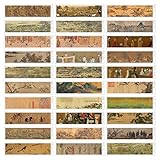 Ancient Chinese Painting Theme Colorful Bookmarks, 30PCS