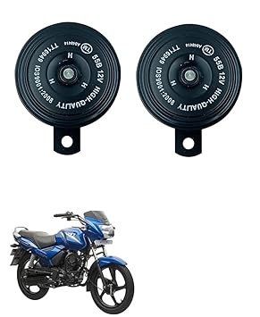 Znee Smart Motorcycle Horn Loud Sound Waterproof 12V 110DB (Set of 2) for TVS Star City Plus