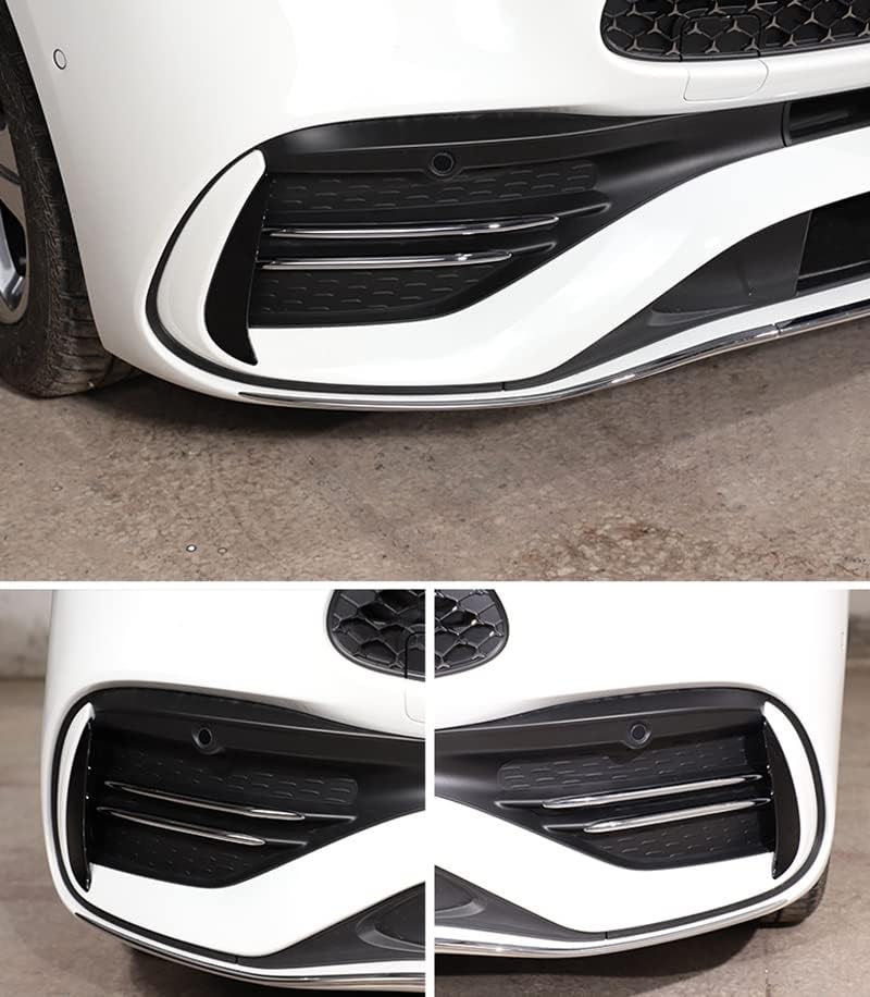 New Protective Front Fog Light Trims Compatible with Mercedes Benz C-Class W206 2022-2023 C180 C200 C220 C250 C300 C400 (Silver)