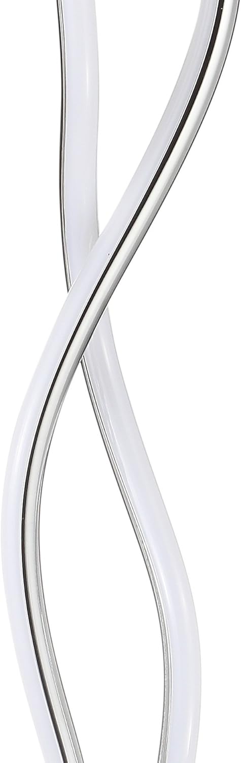 JONATHAN Y 26.25" Chrome Integrated LED Table Lamp, Modern Minimalist Iron Ribbon Metal Desk Lamp for Living Room Bedroom, Energy Efficient Slim Design, ETL Listed JYL7001A