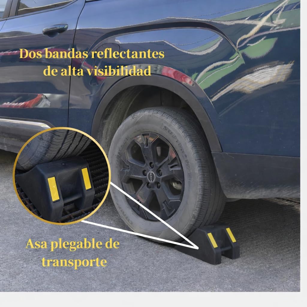 Juego de 8 cuñas de goma de alta resistencia para coche, remolque, caravana y autocaravana