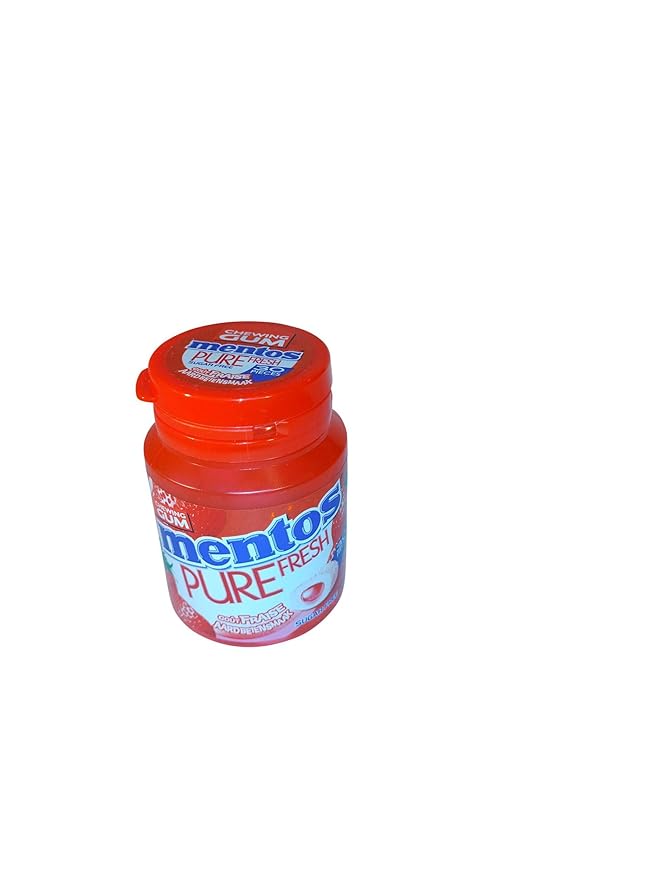 Mentos Chicle Strawberry Sin Azúcar - 6 Botellas x 30 unidades miniatura 2