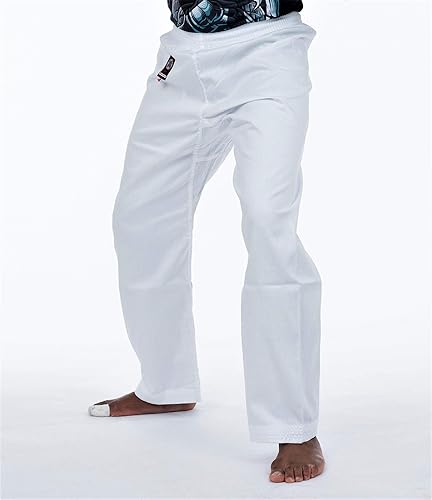 Ronin - Pantalones de karate para artes marciales ligeros de polialgodón con cintura elástica
