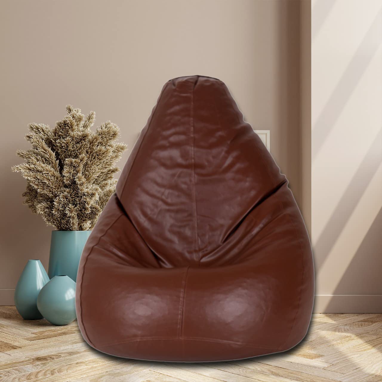 GUNJ XL Tear Drop Bean Bag Cover (Without Beans) (Tan)-picture-23