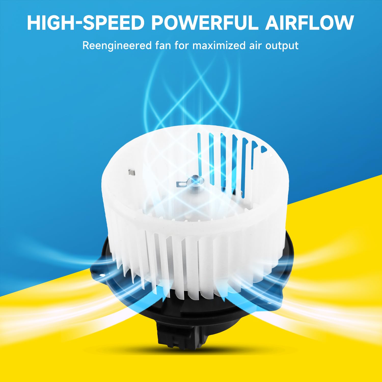 Rayten HVAC Heater Blower Motor Compatible with Ram 1500/2500/3500, 2002-2008 Pickup Truck; for Jeep Grand Cherokee 2002-2004 Sport Utility; w/Fan Cage，Replaces #PM9198