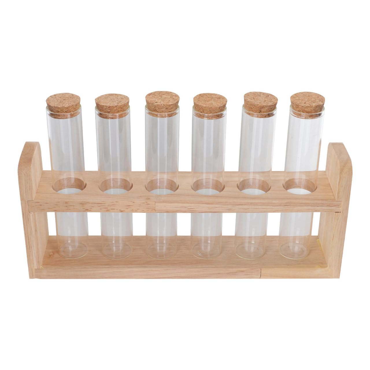 Support Tubes à Essai Verre et Bois Accessoires Cuisine Beaupretty