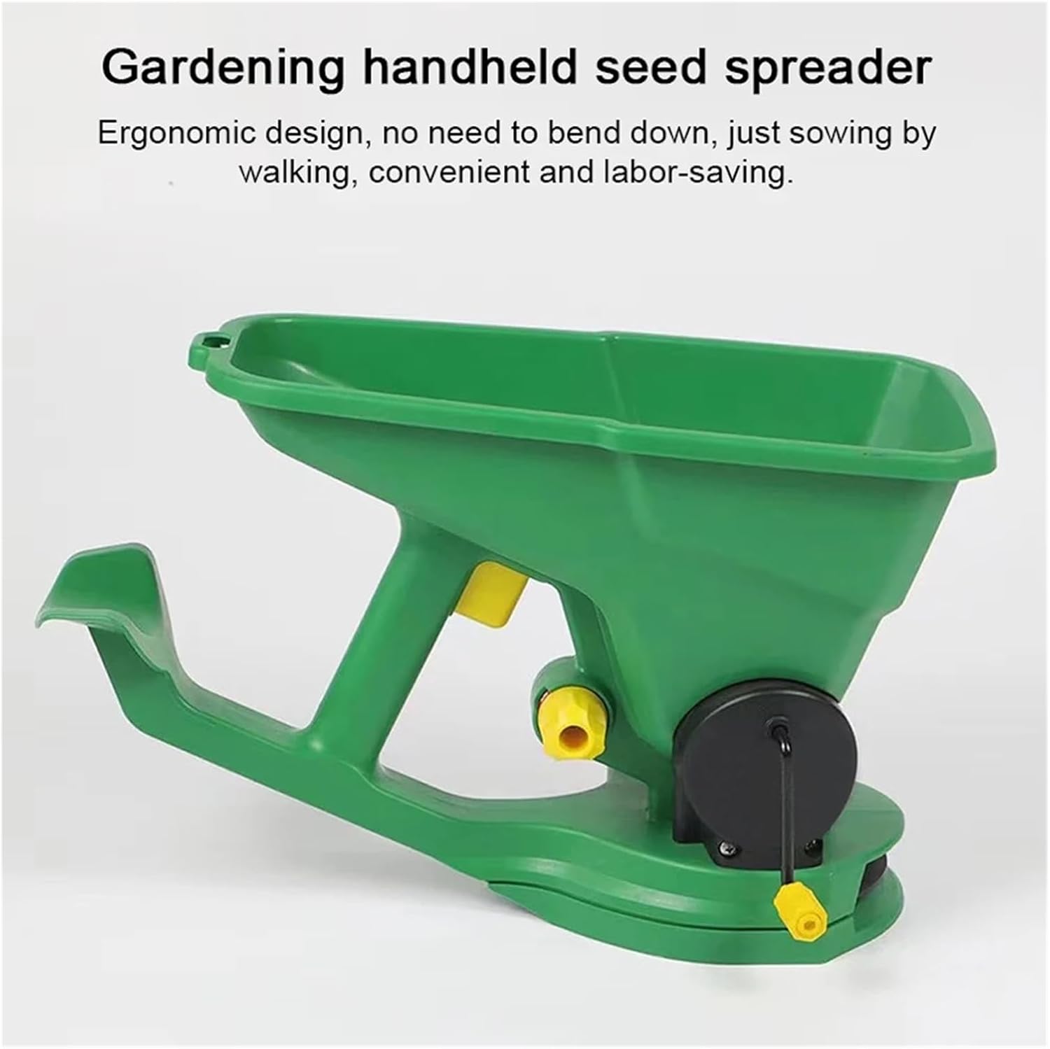 Manual Handheld Spreader Lawn and Garden 1.5L Capacity with 5 Adjustable Settings Portable Seeder for Sowing Fertilizing