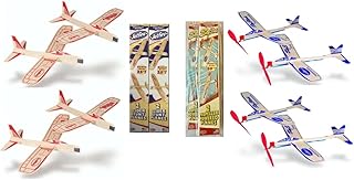 Guillows Balsa Wood Gliders Jetfire Twin Pack & Sky Streak Twin Pack Gift Set Bundle - (4 Planes Total) by Guillow