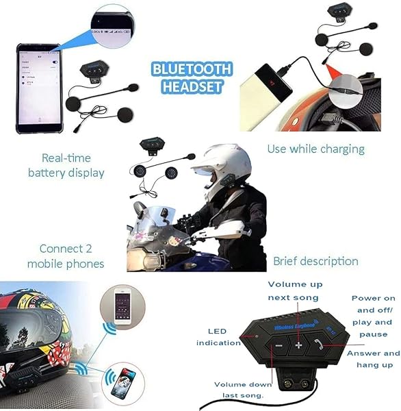 CNNGU Modular Bluetooth Integrated Motorcycle Helmet, with Double Visor, Motorcycle Helmets, ECE Homologated, for Women and Men, Breathable and Comfortable in use