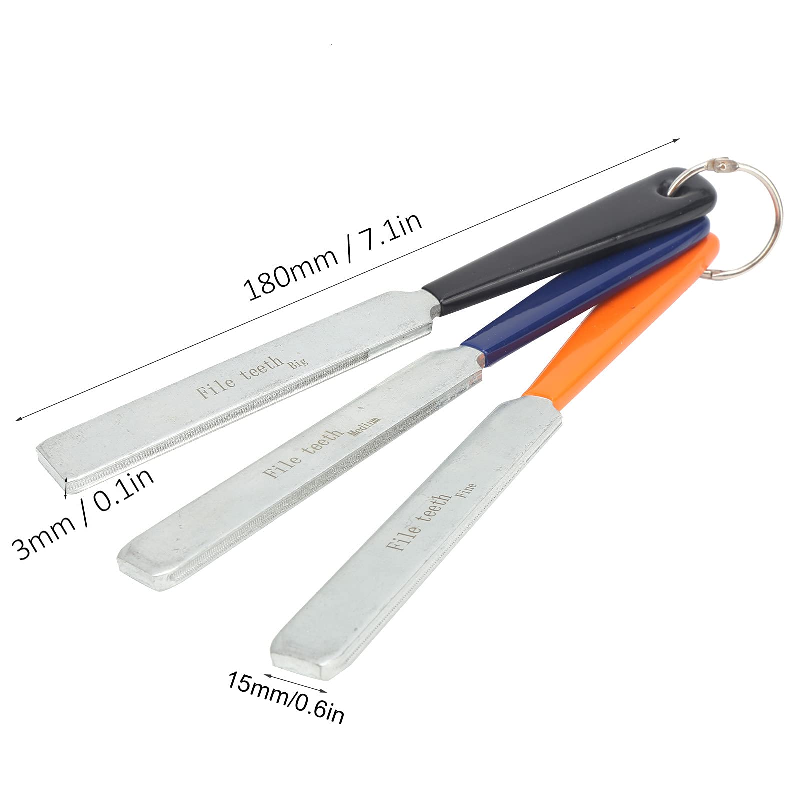 3 Outils de Frette de Guitare, Lime de Ponçage de Guitare, Lime de Frette, Lime de Couronnement de Frettes, Outil de Meulage et de Coupe de Touche de Basse, Réparation