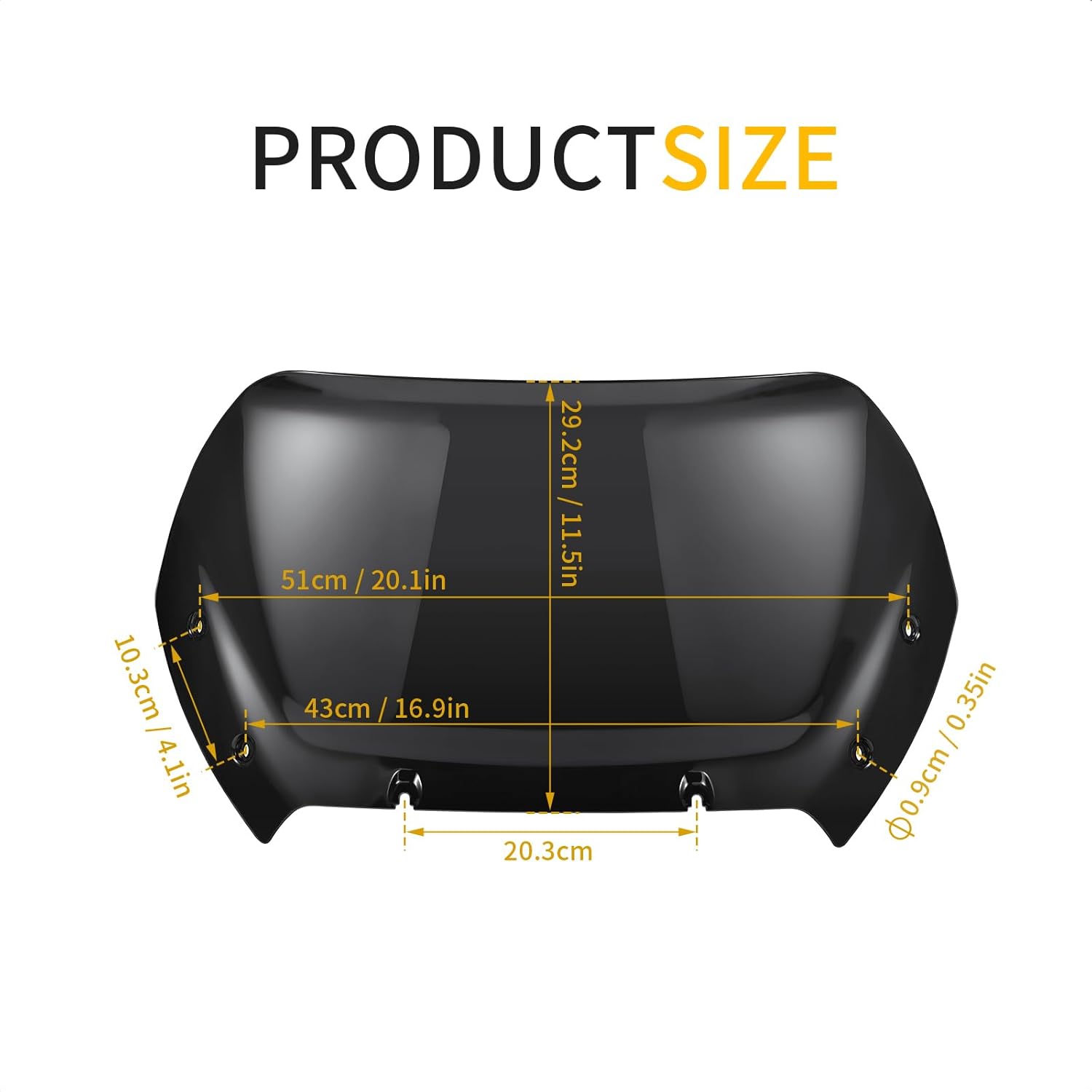 11.5" Wave Windshield Windscreen Wind Splitter Compatible for Harley CVO Road Glide FLTRXSE, CVO Road Glide ST FLTRXSTSE, Road Glide FLTRX 2024 for CVO Road Glide FLTRXSE 2023 (Black)