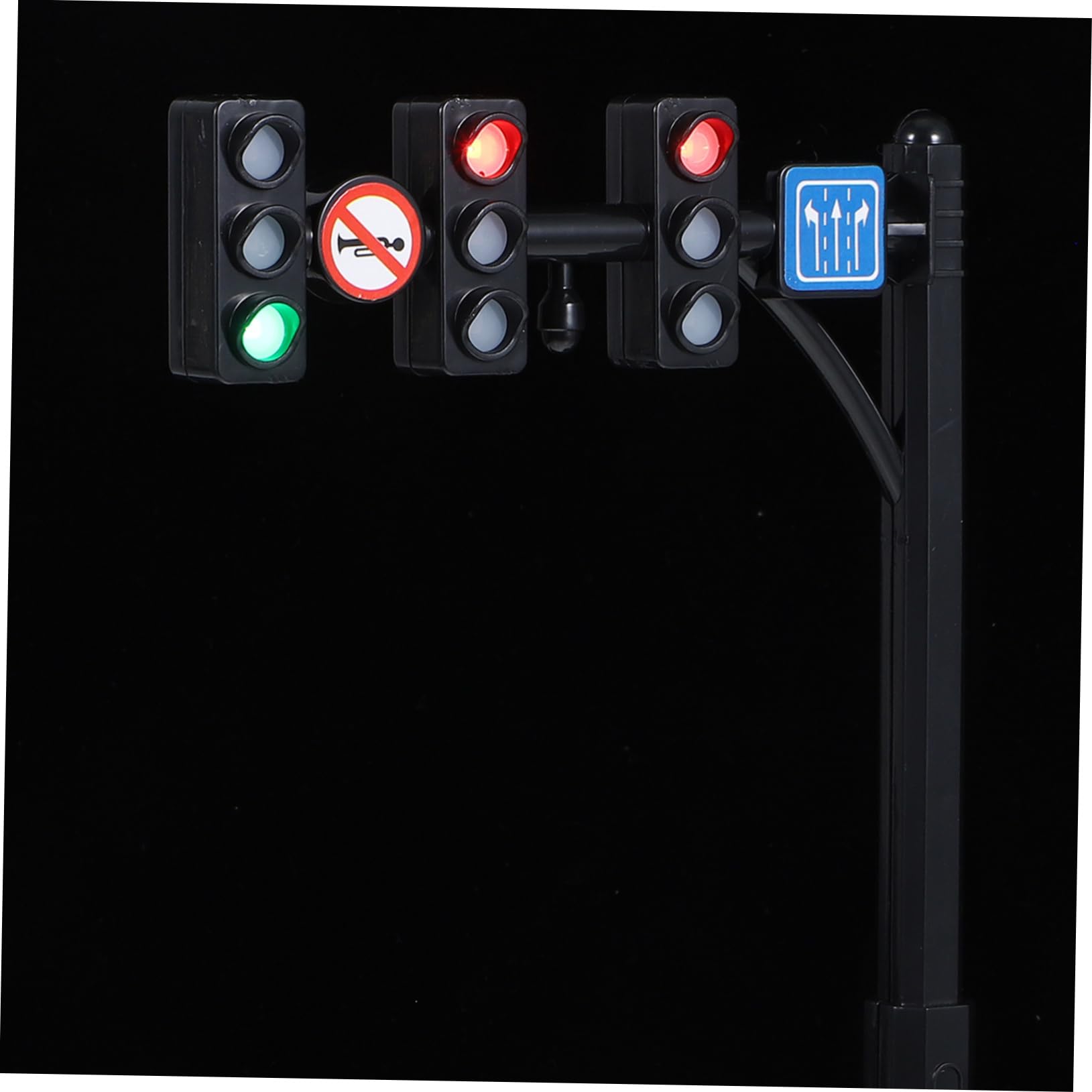 Lurrose Feu De Panneaux De Signalisation pour Les Enfants Jouets De Road Trip pour Enfants Feu Stop pour Salle De Classe Artisanat De De Plastique Black