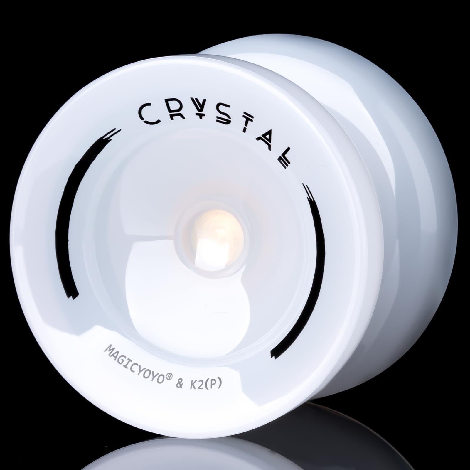 MAGICYOYO K2 Crystal Yoyo for Kids 8-12 & Beginners, Durable Plastic Responsive Yoyo Professional with Finger Spin Function, Includes 12 Yo-yo Strings, Yo yo Glove & Bag (Pure White)