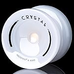 MAGICYOYO K2 Crystal Yoyo for Kids 8-12 & Beginners, Durable Plastic Responsive Yoyo Professional with Finger Spin & DNA Function, Includes 12 Yo-yo Strings, Yo yo Glove & Bag (Pure White