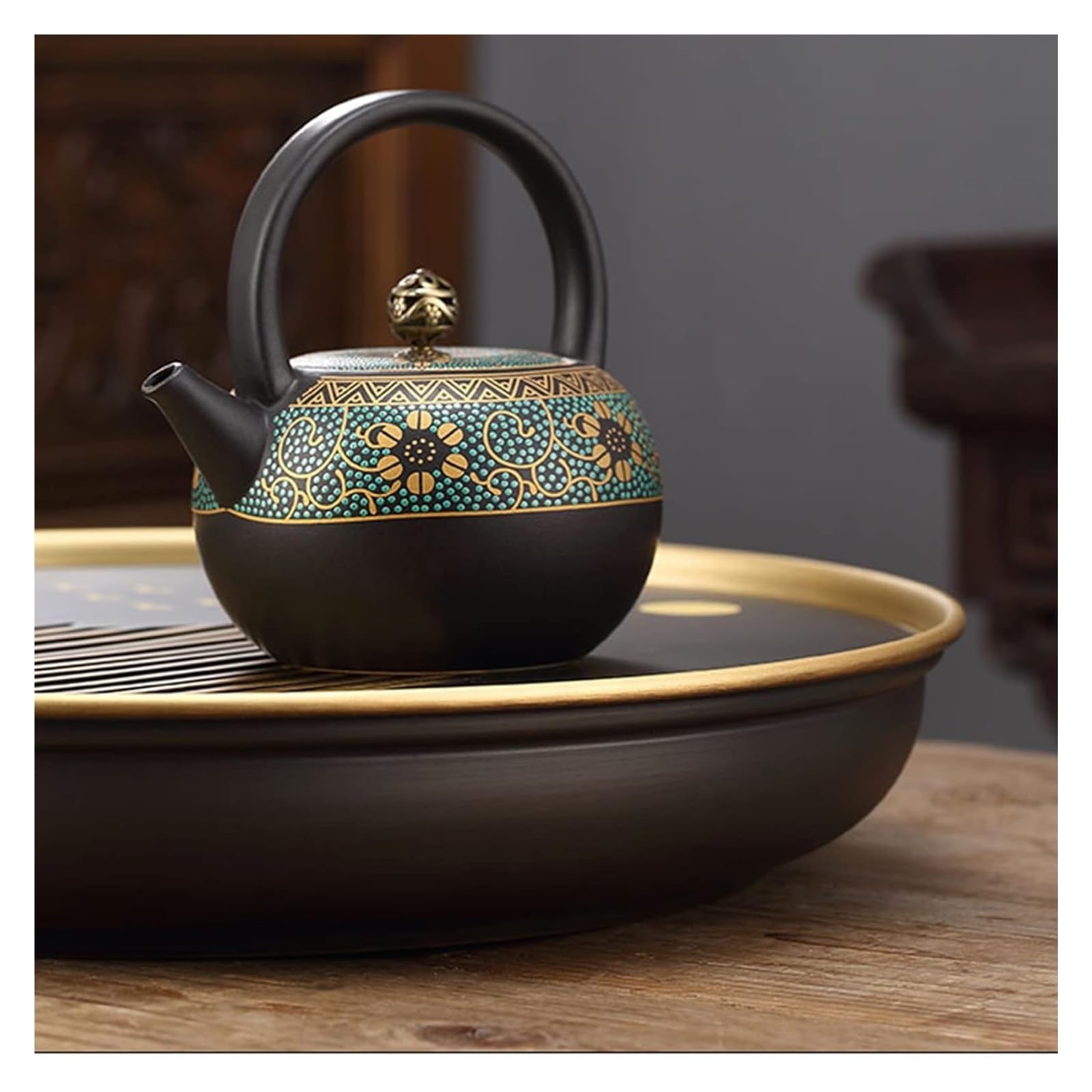 Kung-Fu-Teetablett, Kung Fu Kleines Teetablett, Kupfer-Wasserspeicher(B)
