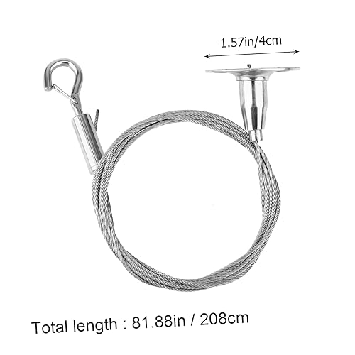 Miniatura 8 de Kit de luz colgante de espejo de montaje en pared, accesorios LED, soporte de lámpara, cable de alambre, para colgar fotos, acero al carbono,