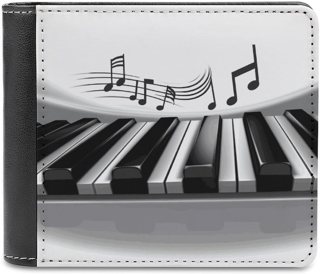 Piano Music Symbol Bifold Walle Leather Wallets