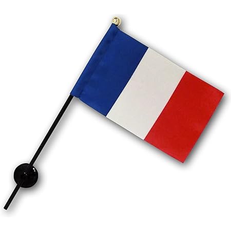 Amazon フランス 国旗 ミニフラッグ ポール 吸盤付き 高級テトロン製 地図 国旗 おもちゃ