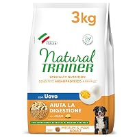 Natural Trainer Sensitive No Gluten Cibo per Cani Adulti Medium&Maxi con Uovo e Cereali Integrali