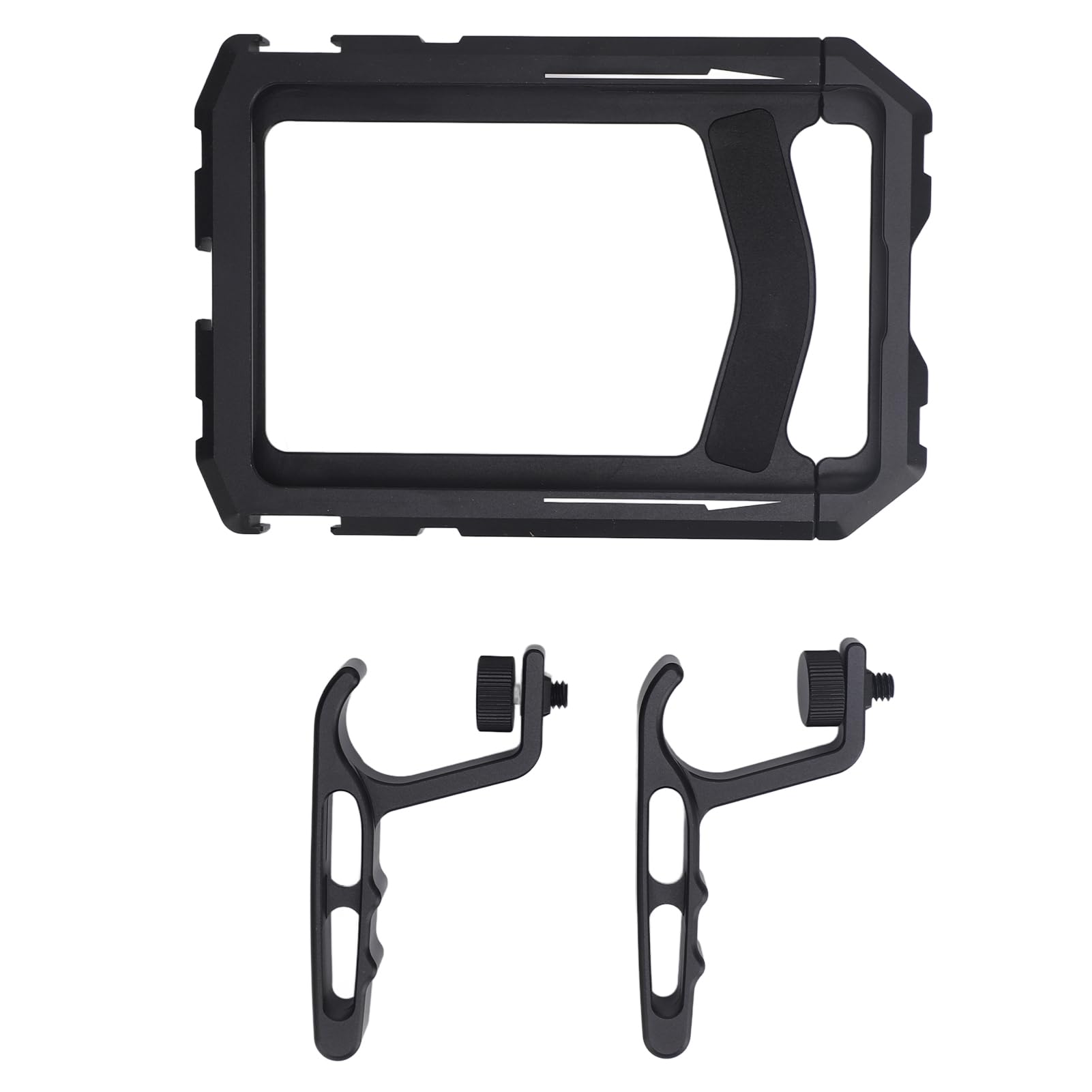 Jaula para Teléfono, Kit de Plataforma de Video para Teléfono Inteligente con Asas, Plataforma para Teléfono con Tornillo de 1/4 de Pulgada, Zapata Fría, Puerto, para Filmación,