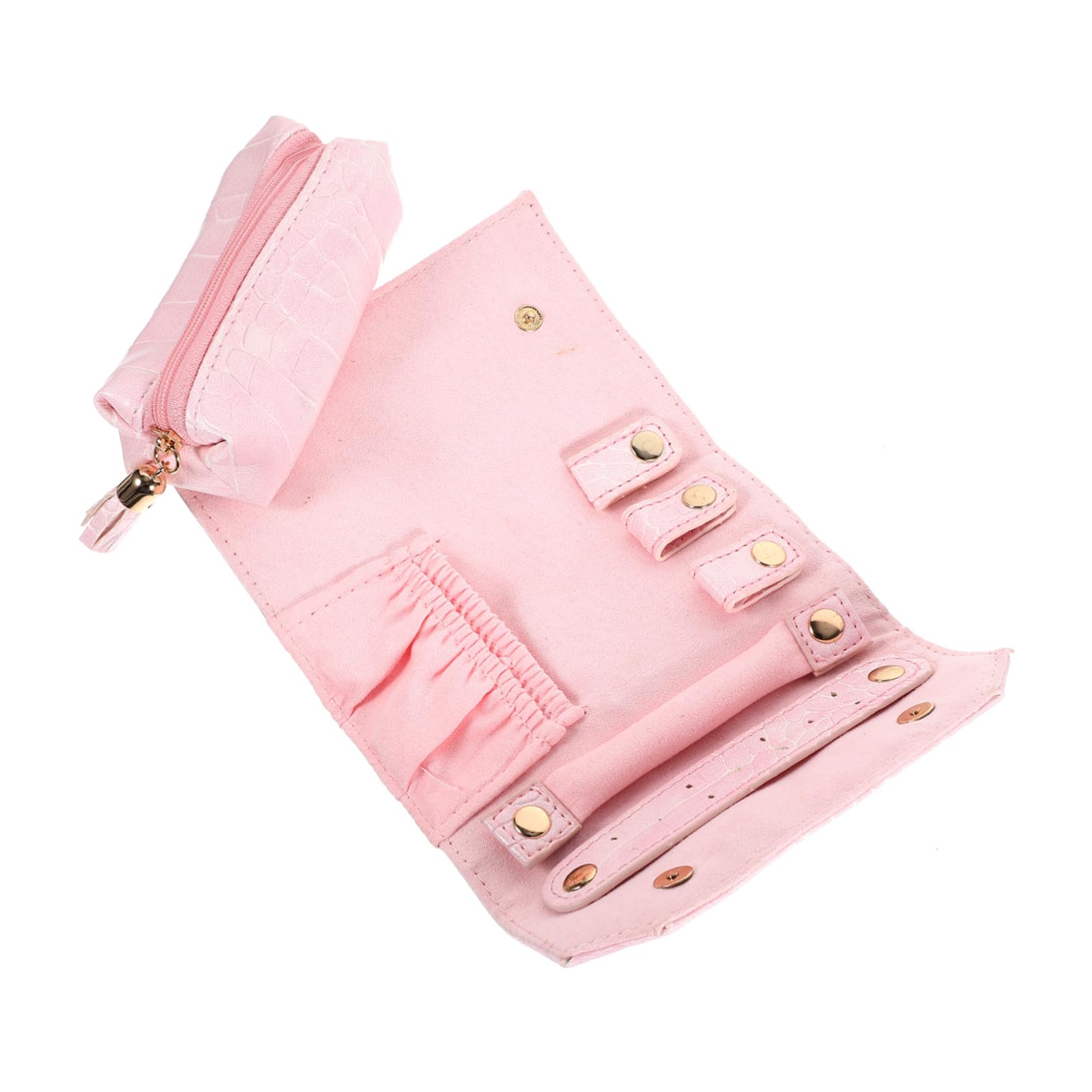 PRETYZOOM Travel Jewelry Pouch Jewelry Storage Roll Organizer Roll Bag Necklace Holder