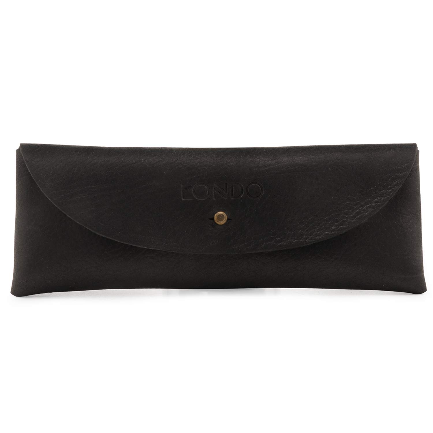 Londo Astuccio in Vera Pelle con Chiusura a Bottone – Porta Matite, Pencil Case, Astuccio per Scuola, Porta Penne, Astuccio Multifunzionale