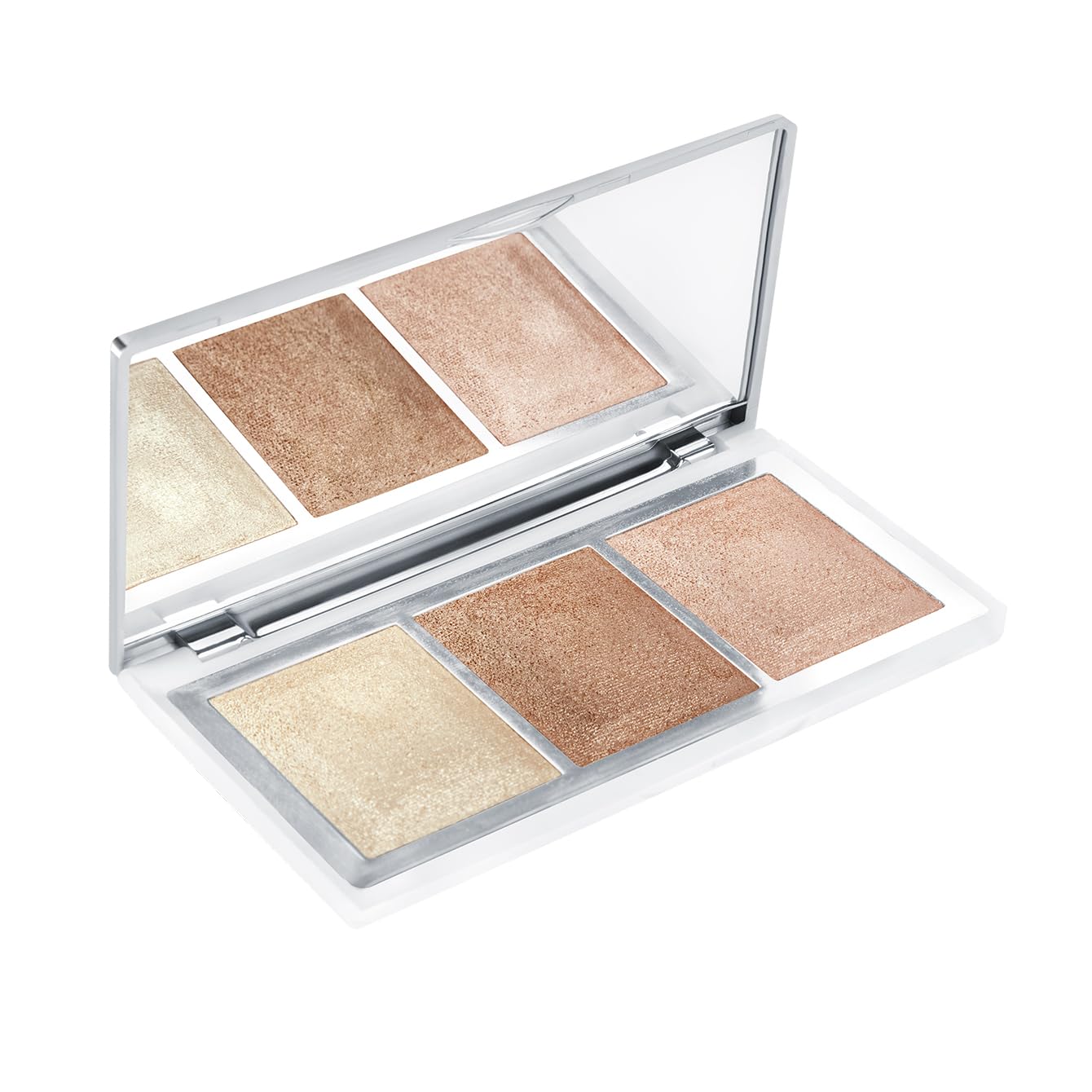NEO MAKE UP Shine is Mine - Paleta Rozświetlaczy - 3 odcienie - ciepły brąz - szampański - złoty - Długotrwały Blask i Rozświetlenie