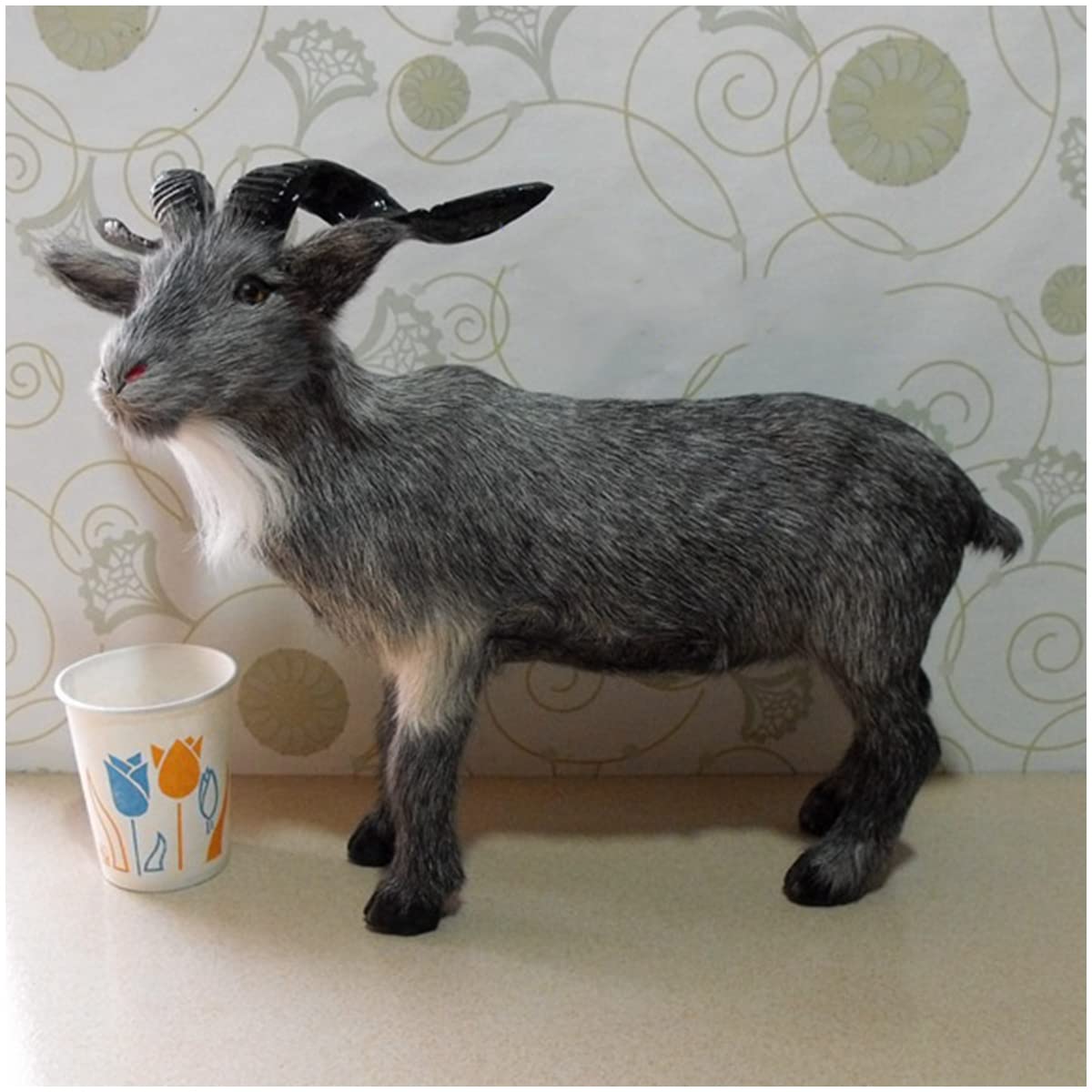Symulacja kozy Model realistyczna ręcznie robiona pluszowa figurka zabawka do sypialni Party kuchnia Home Decor