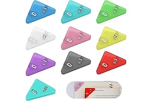 10Pcs Corner Paper Clips Keep Paper Flat Triangle Multifucnctional Office School Home Use