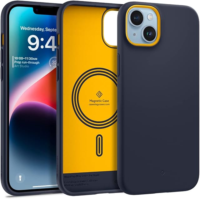 Caseology Nano Pop Mag Case Compatible with iPhone 14 - Blueberry Navy