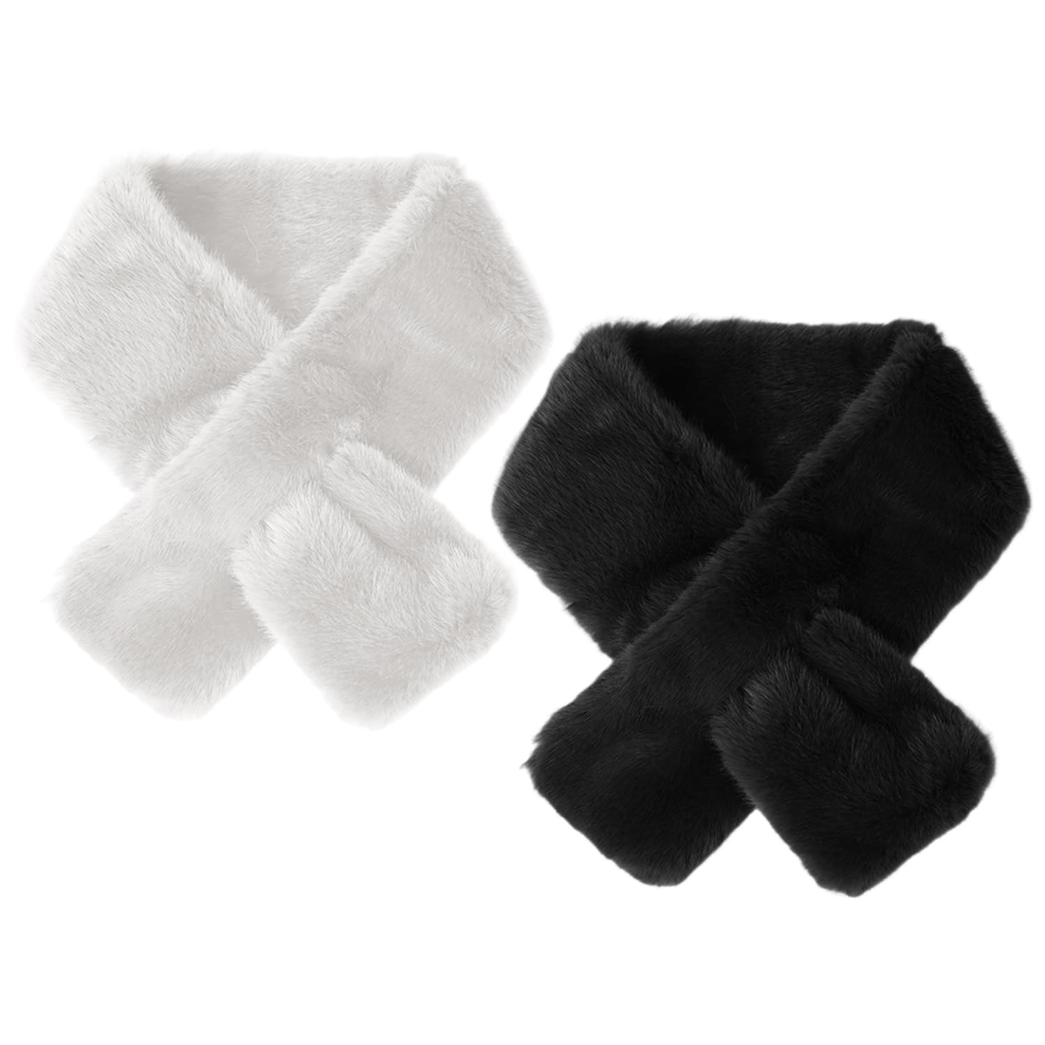 WUFGWBD 2 Plush Scarves, Winter Warm Scarf, Women'S Scarf, Simple Fashion Scarf, Outdoor Windproof Scarf, Warm Accessories