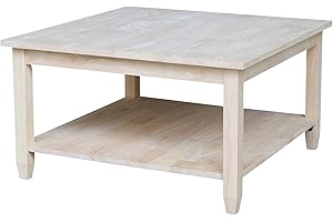 International Concepts Coffee Table: Unfinished Charm for Versatile Interiors