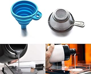 Houkr 3D Printer Resin Filter, 3D Printer Accessories Silicone Collapsible Funnel with Stainless Steel Resin Filter Cup, Pouring Resin Back into Bottle for Anycubic/Elegoo Mars Photon Sparkmaker