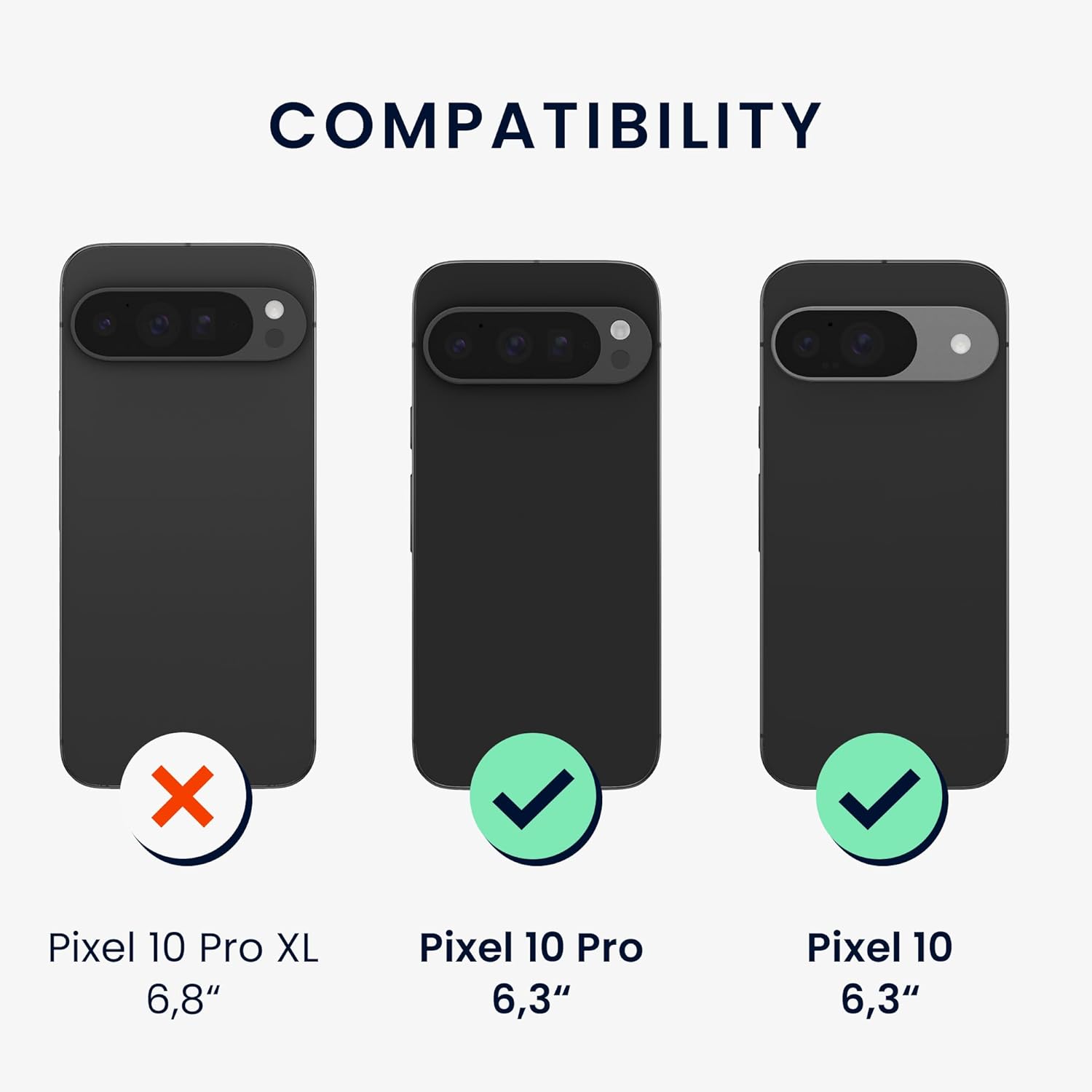 kalibri Aramid Fiber Case Compatible with Google Pixel 10 / Pixel 10 Pro - Case Super Slim Strong Protective Phone Cover - Black Matte