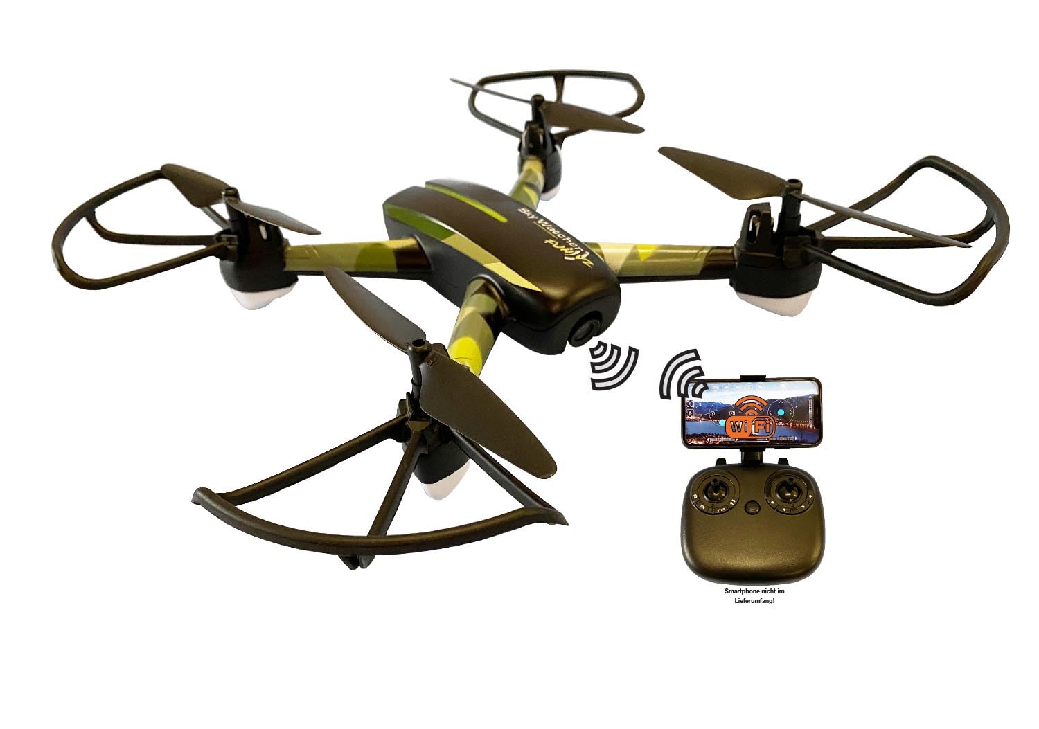 Unbekannt DF Models SkyWatcher Fun V2 dron RTF-FPV (długość x szerokość x wysokość 300 x 300 x 65 mm, waga 170 g, maks. 60 km/h, od 14 lat, samochód, zabawkowa ciężarówka) 9380