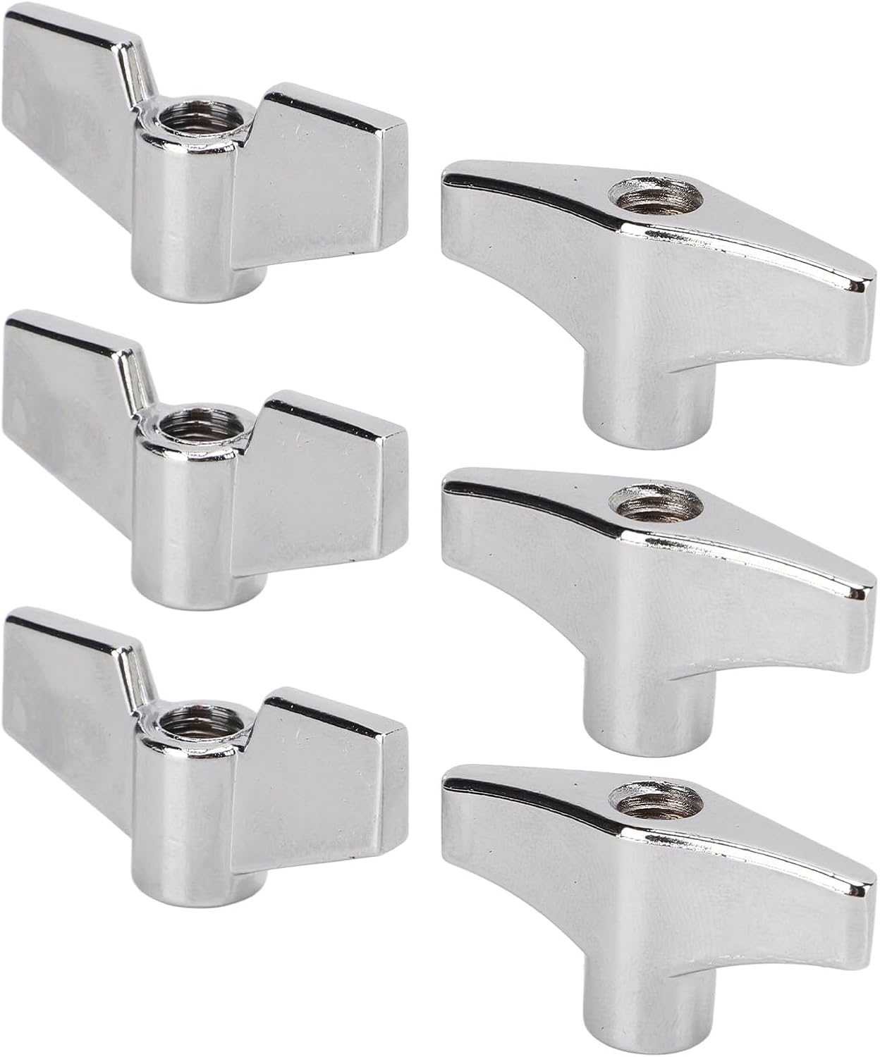 Omabeta Drum Set Wing Nuts, Metal Material with High Hardness and Smooth Surface, Wing Nut, for Fixing Drum Cymbals and Cymbal Repair