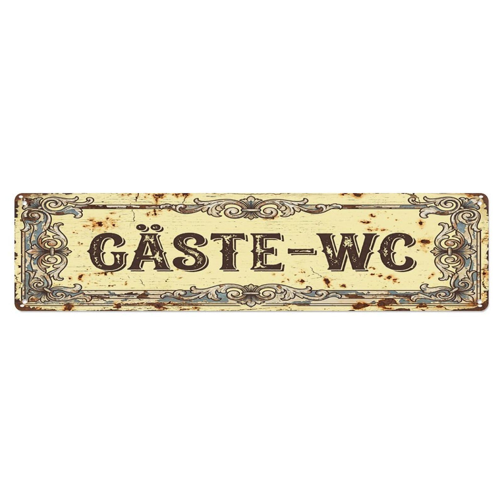 Shabby Charming Pub Lavatory 2 Toilet(WC) Door Metal Tin Skinny Sign Plaque Wall Decor for Cafe, Club Bar, Office, Home Garden Metal Poster 4x16Inch
